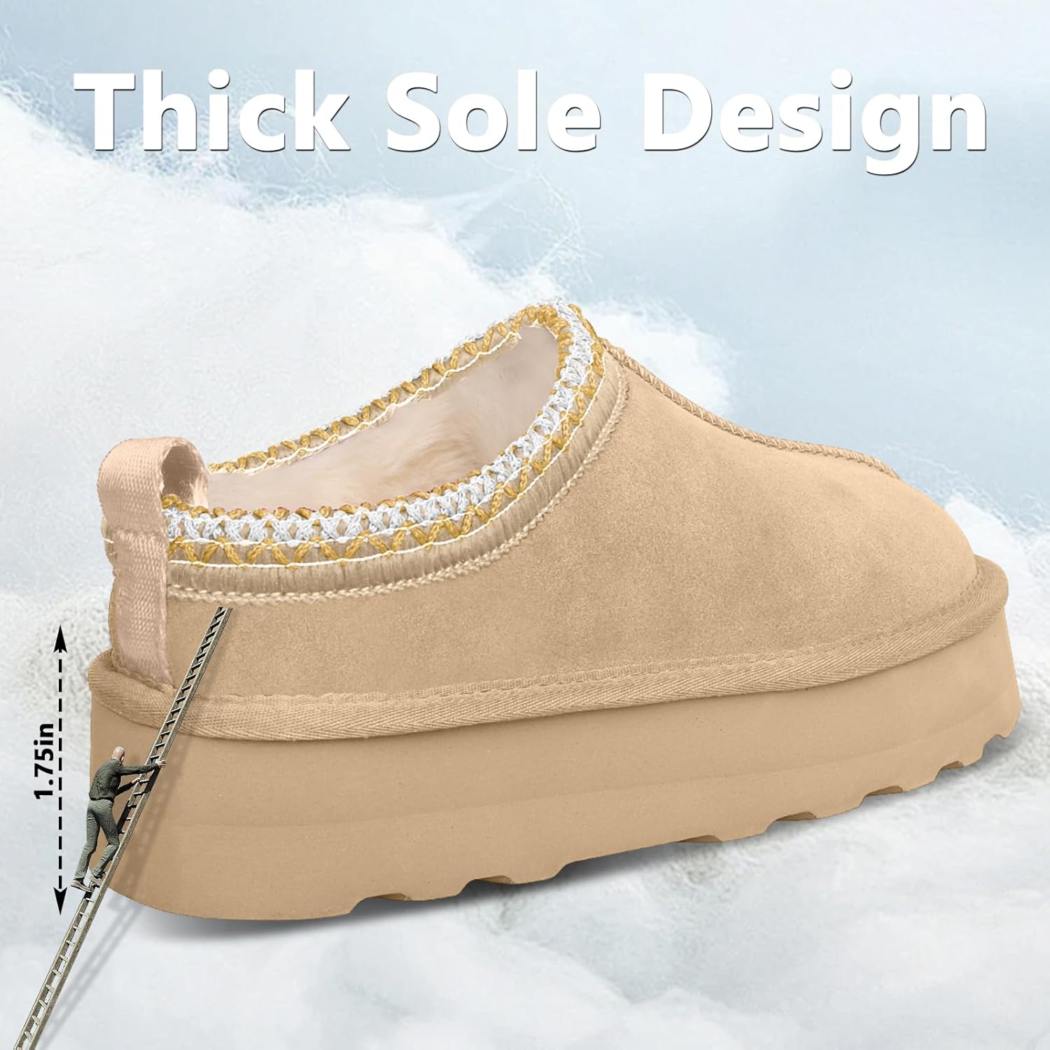 Ukhjggg Women's Platform Mini Boots  For Outdoor