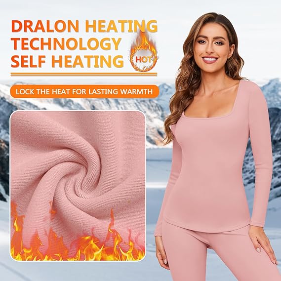 The Nokhjgrth Face-Women's Thermal Underwear Set  