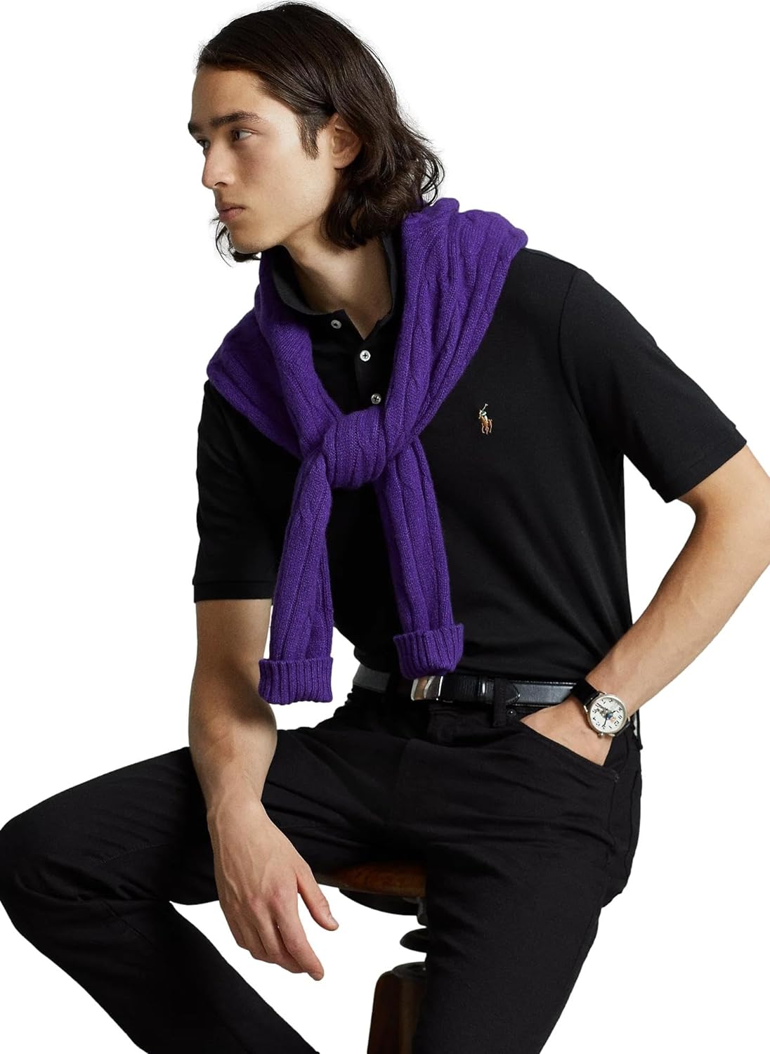 Polo Ralkhjgph Lauren Men's Custom Slim Fit Iconic Mesh Polo