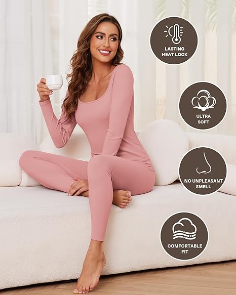 The Nokhjgrth Face-Women's Thermal Underwear Set  