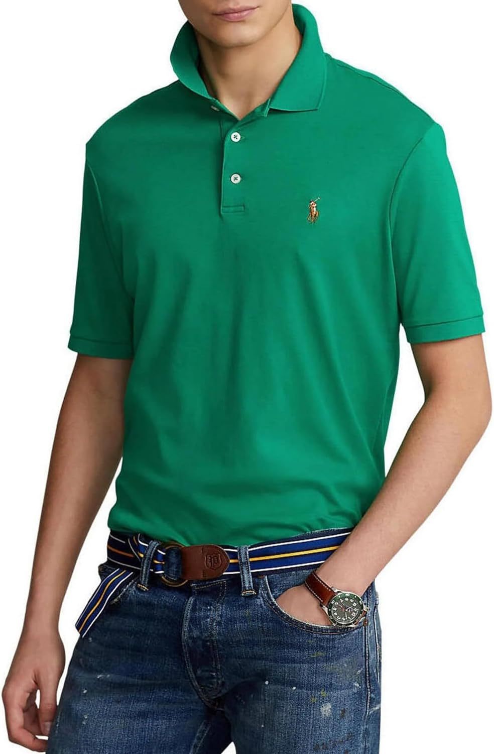 Polo Ralkhjgph Lauren Men's Custom Slim Fit Iconic Mesh Polo