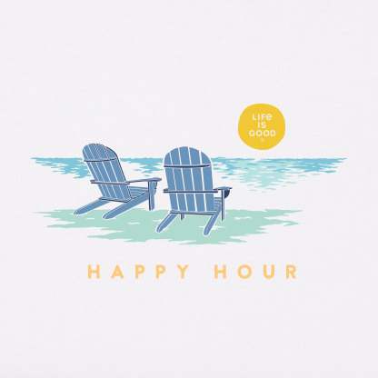 Women's Golden Happy Hour Short Sleeve Crusher Vee