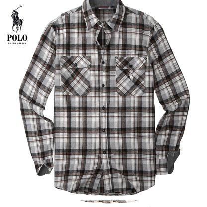 Ralkhjgph Lauren Men's flannel plaid shirt