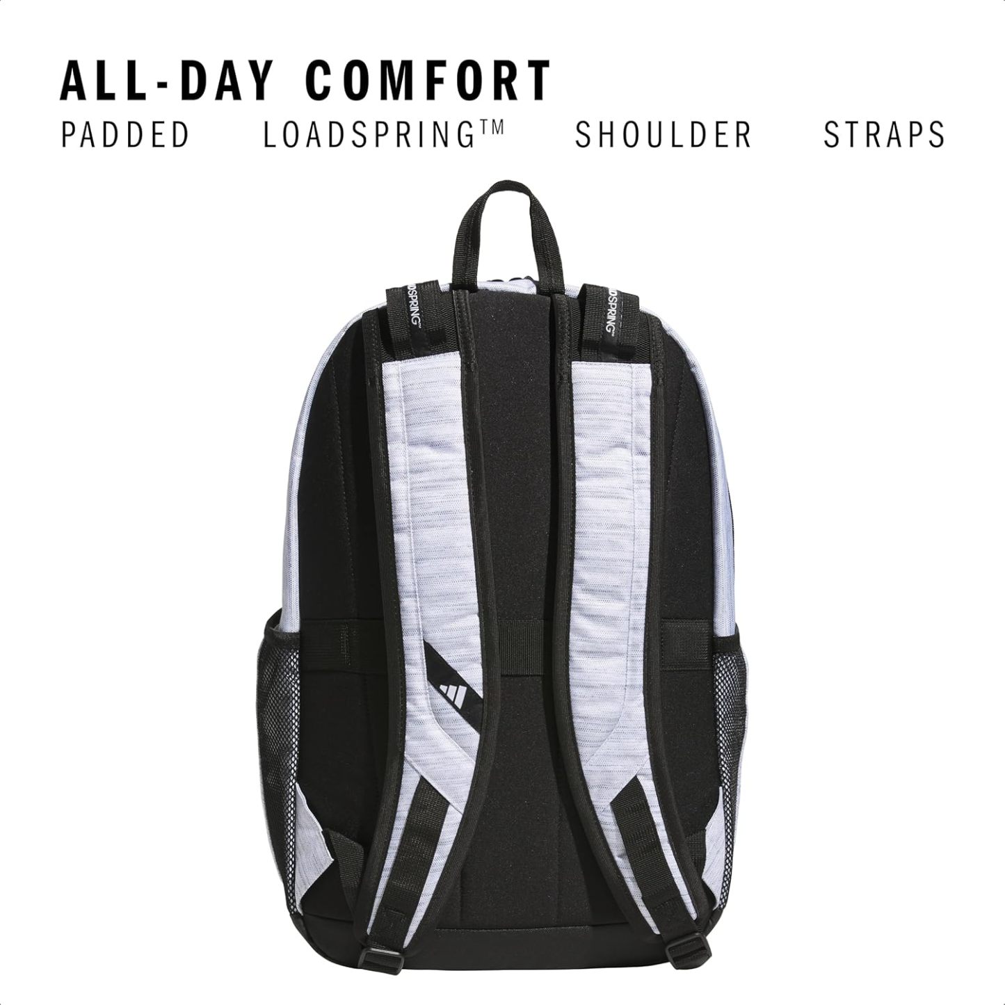 Akhjgdidas Prime Backpack for Work, Travel Bag for Women and Men with Padded Compartment for Laptop, Two Tone White/Black, One Size