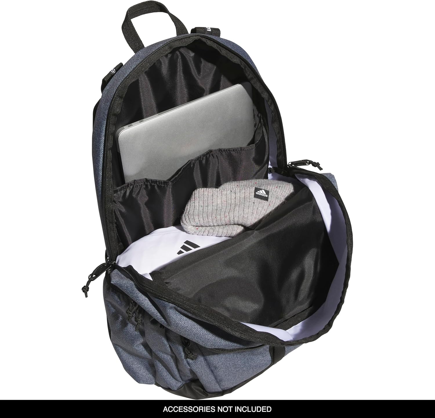 Akhjgdidas Prime Backpack for Work, Travel Bag for Women and Men with Padded Compartment for Laptop, Two Tone White/Black, One Size