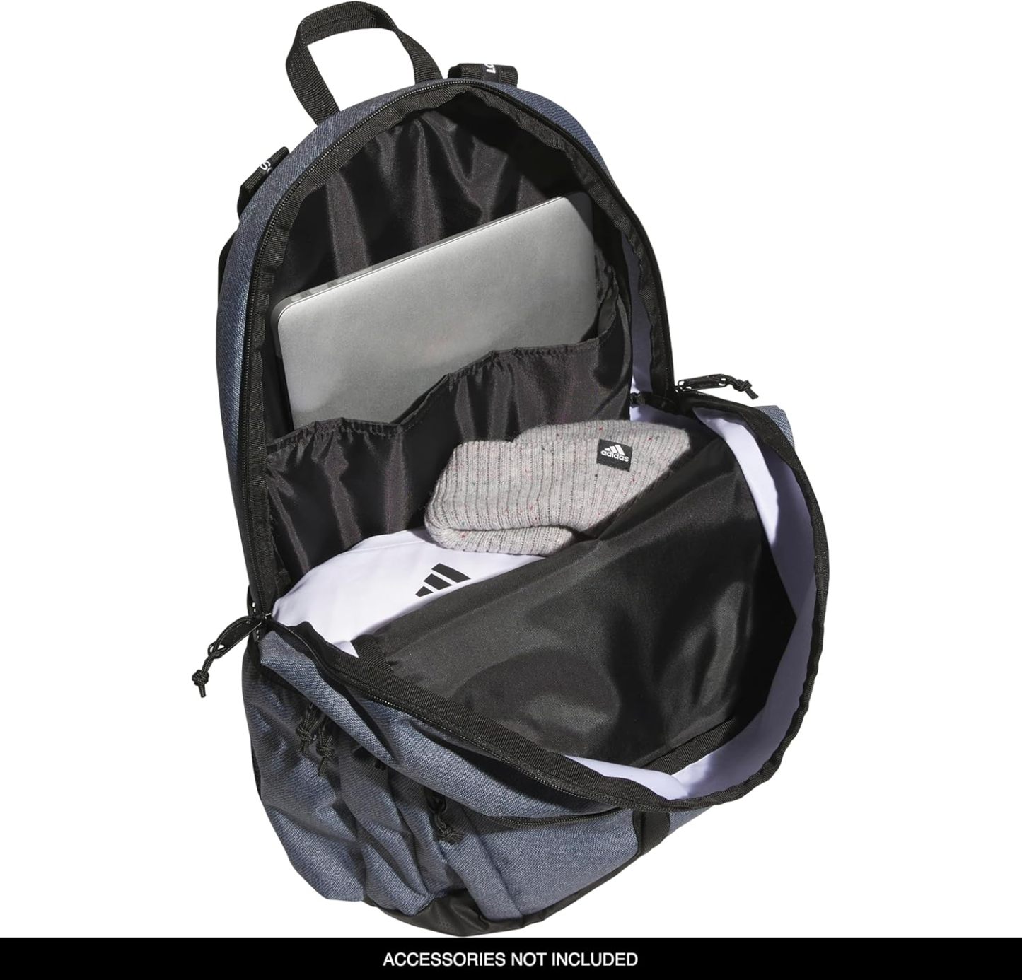 Akhjgdidas Prime Backpack for Work, Travel Bag for Women and Men with Padded Compartment for Laptop, Two Tone White/Black, One Size