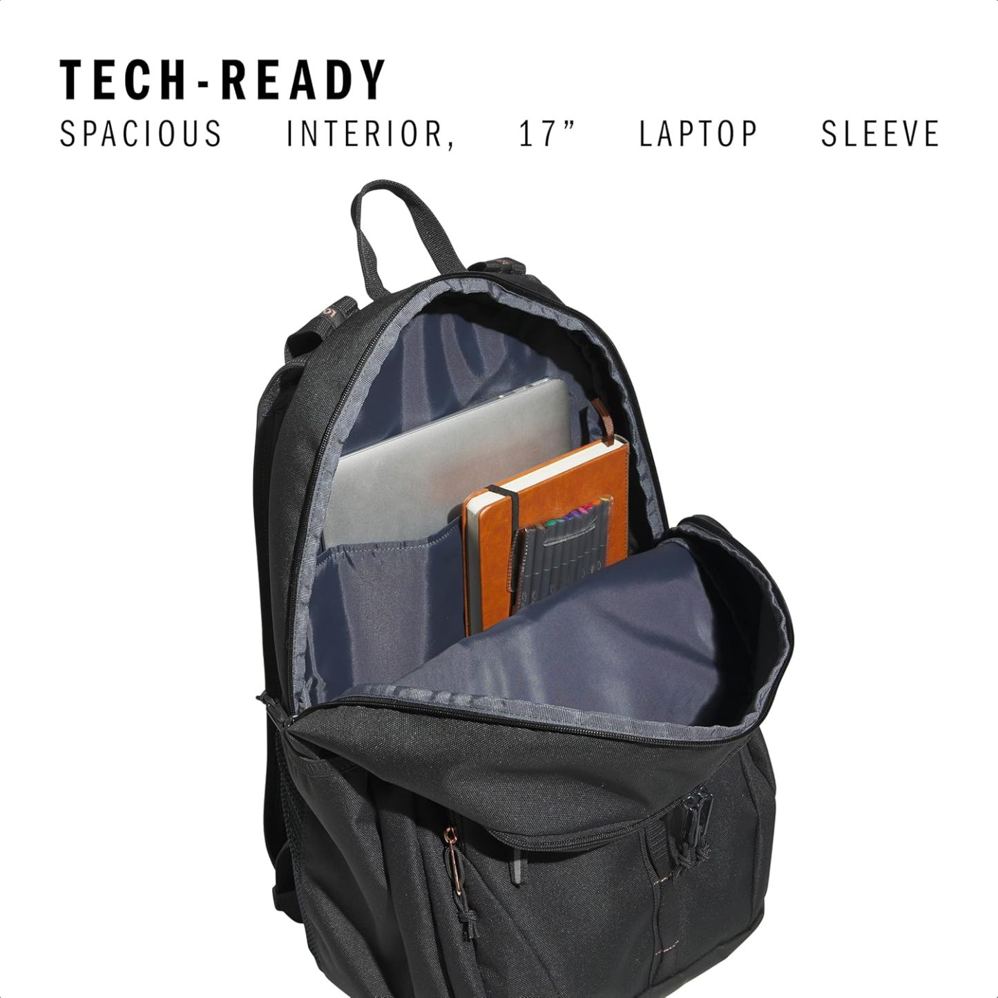 Akhjgdidas Prime Backpack for Work, Travel Bag for Women and Men with Padded Compartment for Laptop, Two Tone White/Black, One Size
