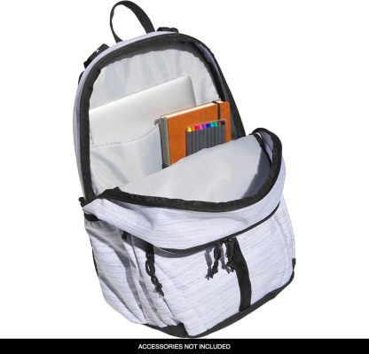 Akhjgdidas Prime Backpack for Work, Travel Bag for Women and Men with Padded Compartment for Laptop, Two Tone White/Black, One Size