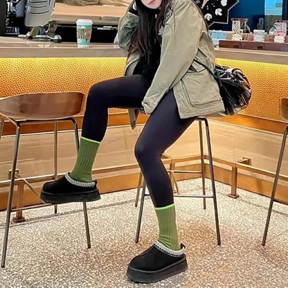 Ukhjggg Women's Platform Mini Boots  For Outdoor