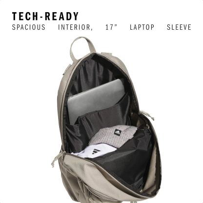 Akhjgdidas Prime Backpack for Work, Travel Bag for Women and Men with Padded Compartment for Laptop, Two Tone White/Black, One Size