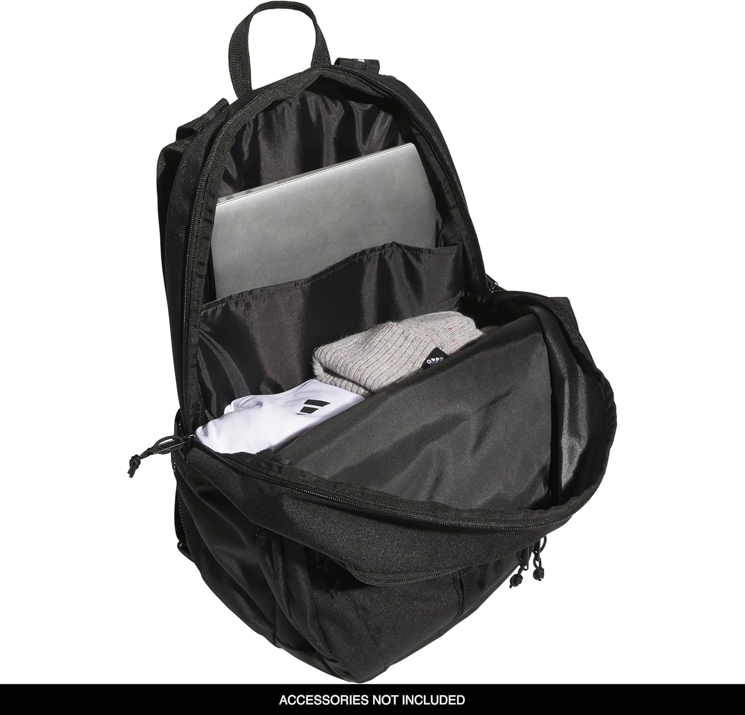 Akhjgdidas Prime Backpack for Work, Travel Bag for Women and Men with Padded Compartment for Laptop, Two Tone White/Black, One Size