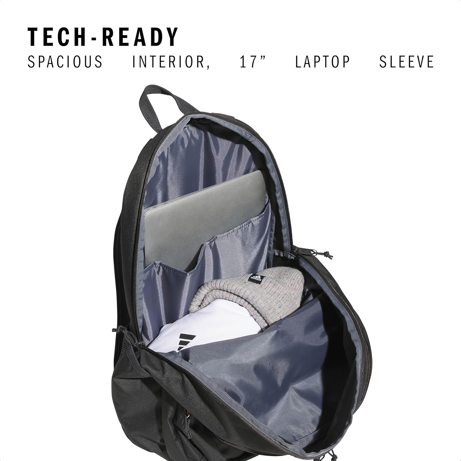 Akhjgdidas Prime Backpack for Work, Travel Bag for Women and Men with Padded Compartment for Laptop, Two Tone White/Black, One Size