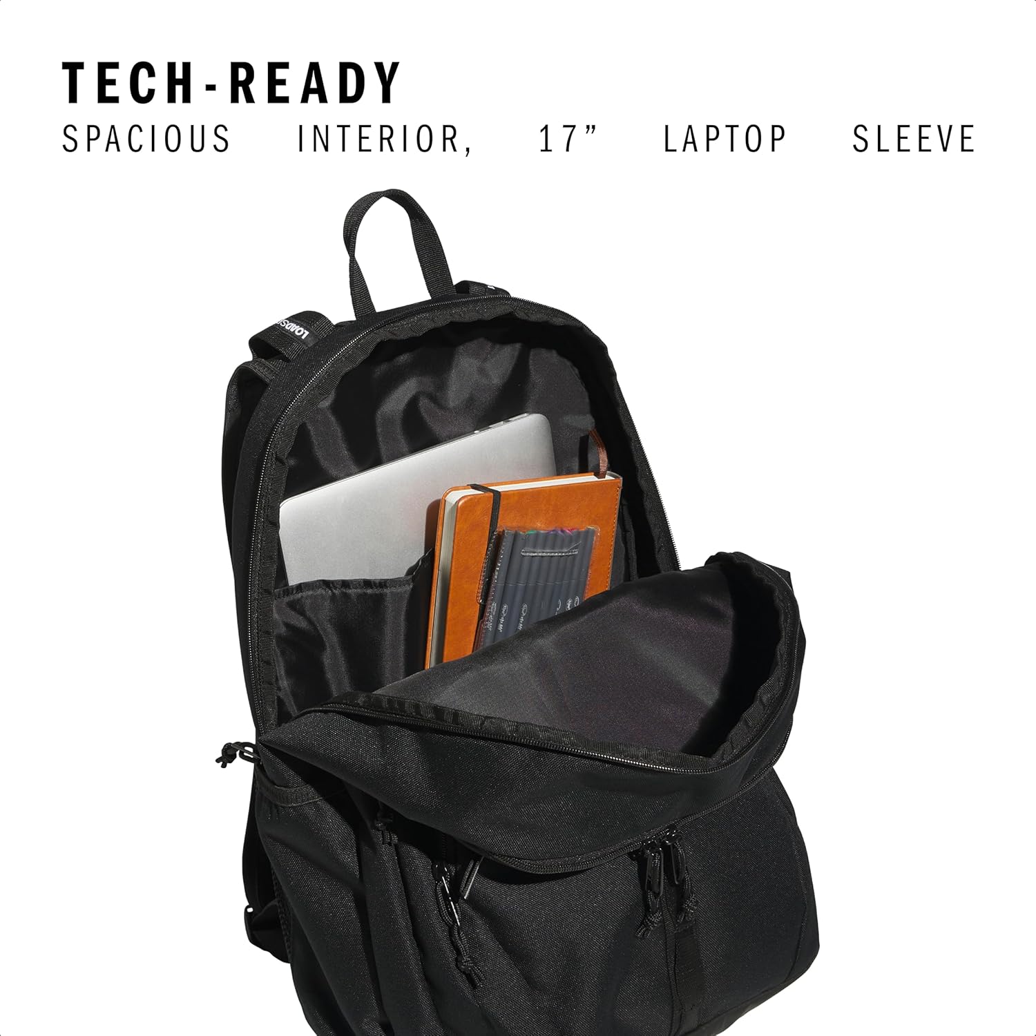 Akhjgdidas Prime Backpack for Work, Travel Bag for Women and Men with Padded Compartment for Laptop, Two Tone White/Black, One Size