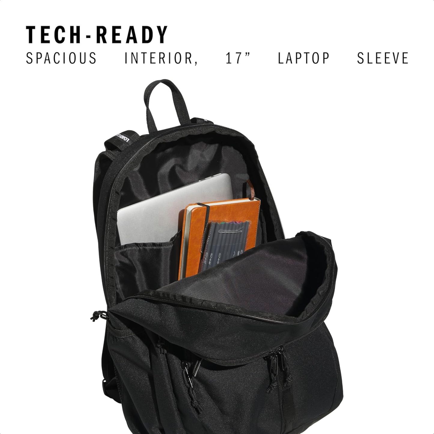 Akhjgdidas Prime Backpack for Work, Travel Bag for Women and Men with Padded Compartment for Laptop, Two Tone White/Black, One Size