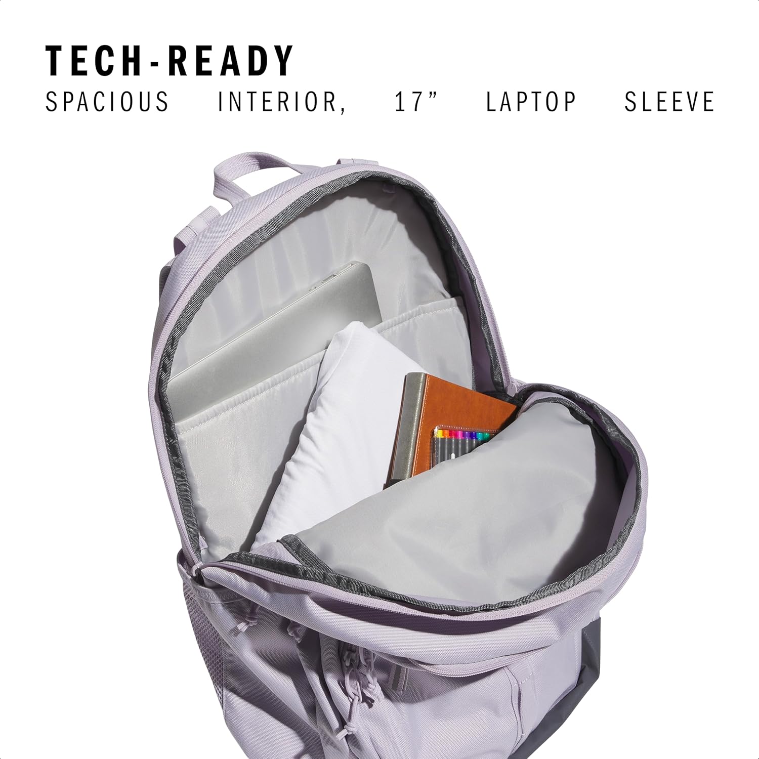 Akhjgdidas Prime Backpack for Work, Travel Bag for Women and Men with Padded Compartment for Laptop, Two Tone White/Black, One Size