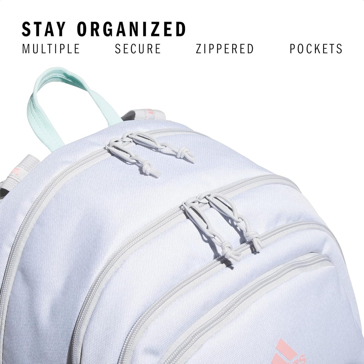 Akhjgdidas Prime Backpack for Work, Travel Bag for Women and Men with Padded Compartment for Laptop, Two Tone White/Black, One Size