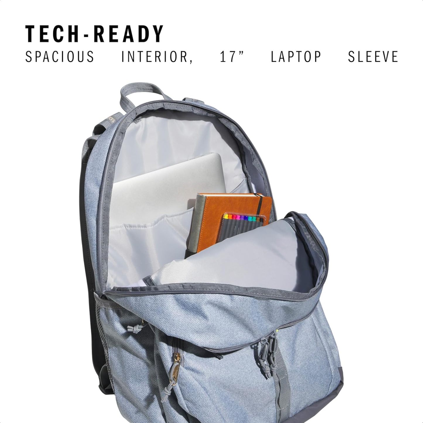 Akhjgdidas Prime Backpack for Work, Travel Bag for Women and Men with Padded Compartment for Laptop, Two Tone White/Black, One Size