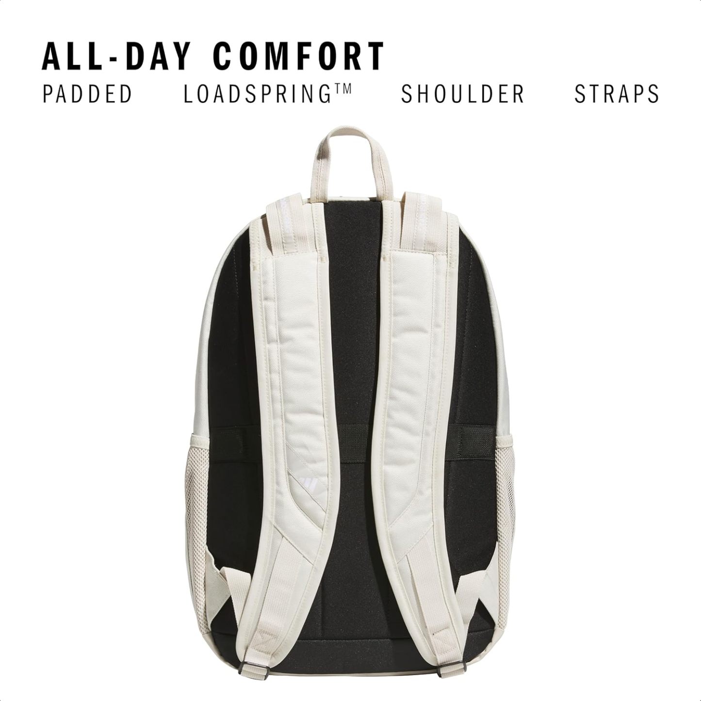 Akhjgdidas Prime Backpack for Work, Travel Bag for Women and Men with Padded Compartment for Laptop, Two Tone White/Black, One Size