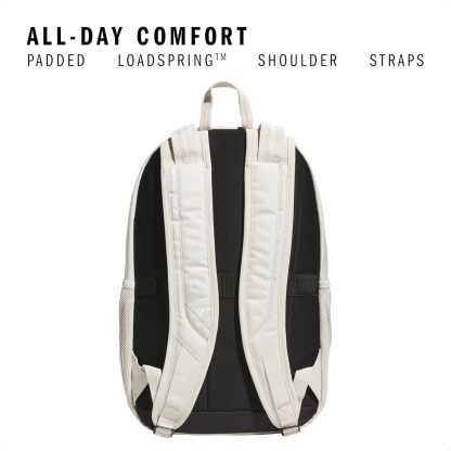 Akhjgdidas Prime Backpack for Work, Travel Bag for Women and Men with Padded Compartment for Laptop, Two Tone White/Black, One Size