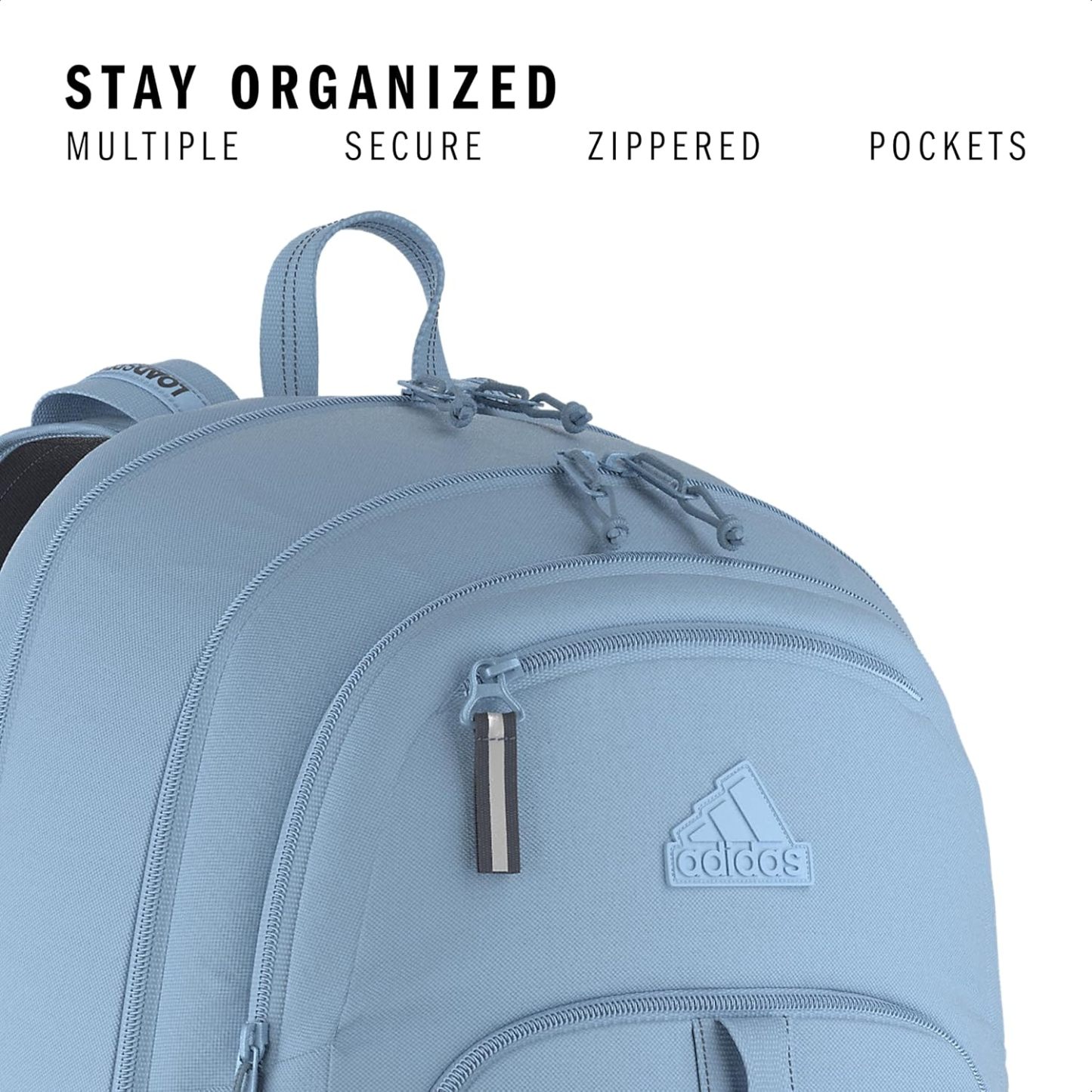 Akhjgdidas Prime Backpack for Work, Travel Bag for Women and Men with Padded Compartment for Laptop, Two Tone White/Black, One Size