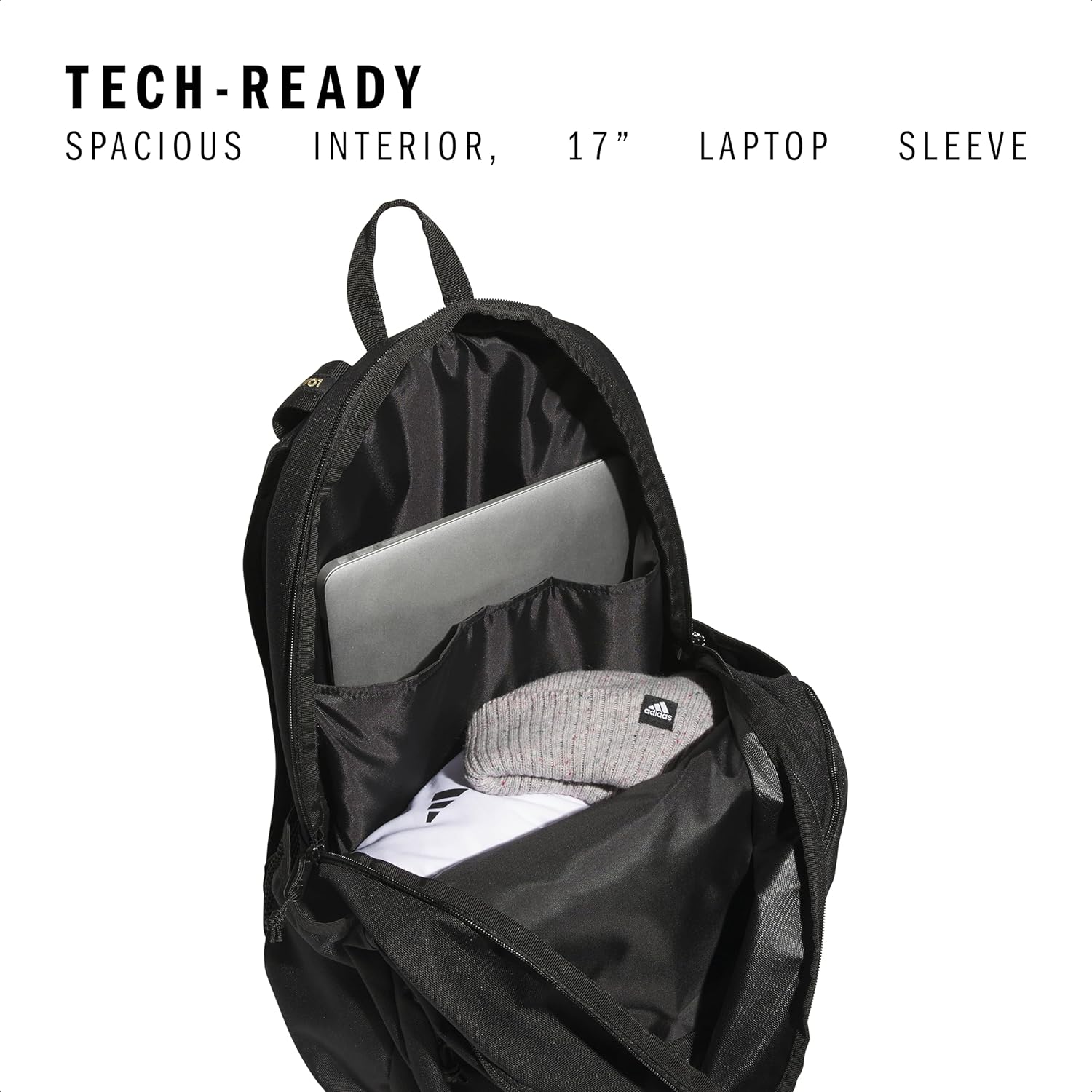 Akhjgdidas Prime Backpack for Work, Travel Bag for Women and Men with Padded Compartment for Laptop, Two Tone White/Black, One Size