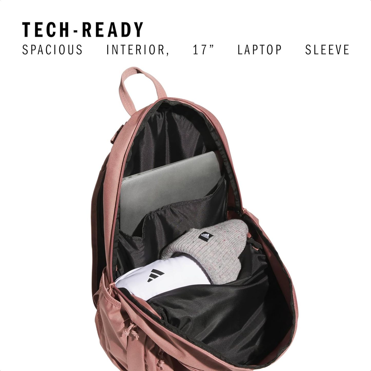 Akhjgdidas Prime Backpack for Work, Travel Bag for Women and Men with Padded Compartment for Laptop, Two Tone White/Black, One Size