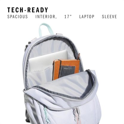 Akhjgdidas Prime Backpack for Work, Travel Bag for Women and Men with Padded Compartment for Laptop, Two Tone White/Black, One Size