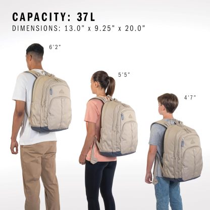 Akhjgdidas Prime Backpack for Work, Travel Bag for Women and Men with Padded Compartment for Laptop, Two Tone White/Black, One Size