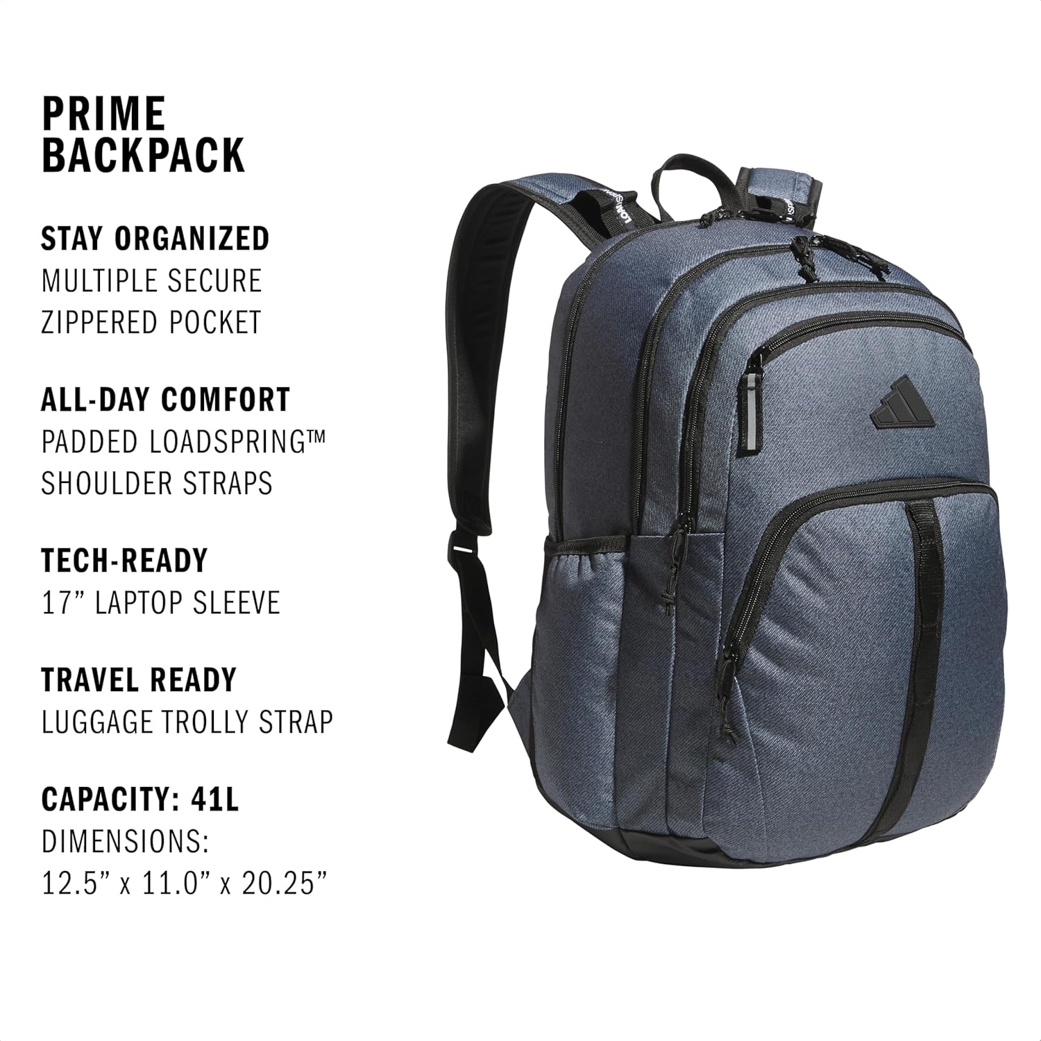 Akhjgdidas Prime Backpack for Work, Travel Bag for Women and Men with Padded Compartment for Laptop, Two Tone White/Black, One Size