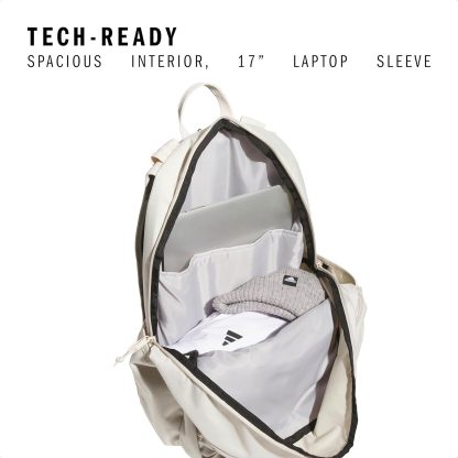 Akhjgdidas Prime Backpack for Work, Travel Bag for Women and Men with Padded Compartment for Laptop, Two Tone White/Black, One Size