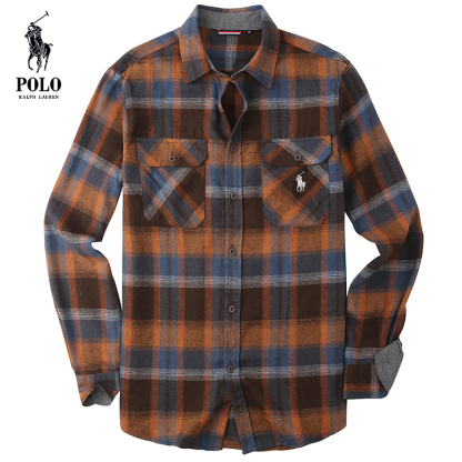 Ralkhjgph Lauren Men's flannel plaid shirt