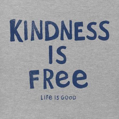 Women's Kindness is Free Long Sleeve Crusher Tee