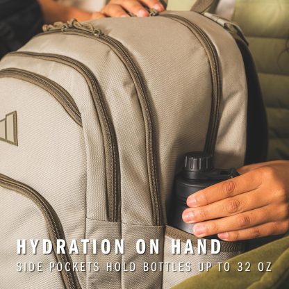 Akhjgdidas Prime Backpack for Work, Travel Bag for Women and Men with Padded Compartment for Laptop, Two Tone White/Black, One Size
