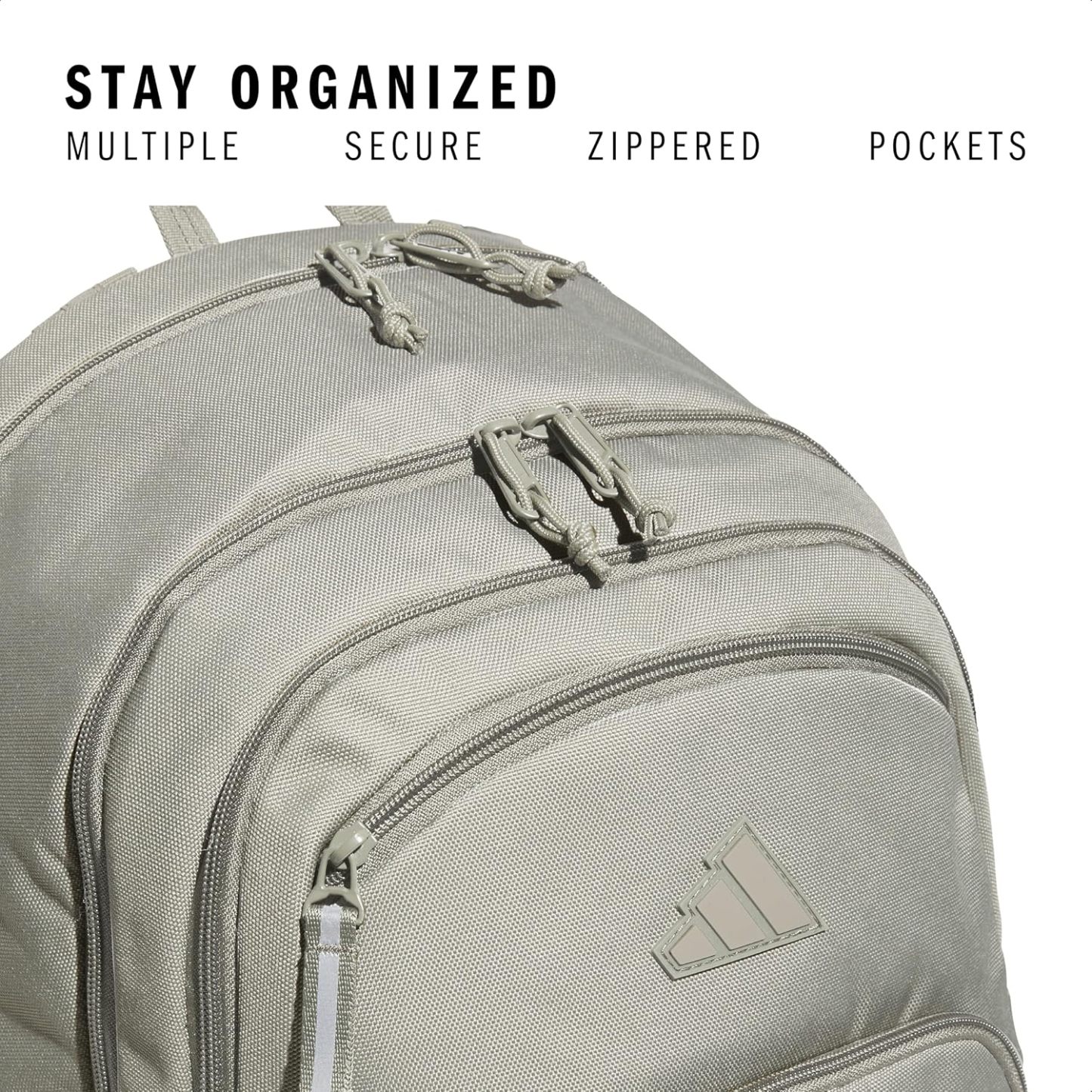 Akhjgdidas Prime Backpack for Work, Travel Bag for Women and Men with Padded Compartment for Laptop, Two Tone White/Black, One Size