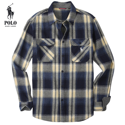 Ralkhjgph Lauren Men's flannel plaid shirt