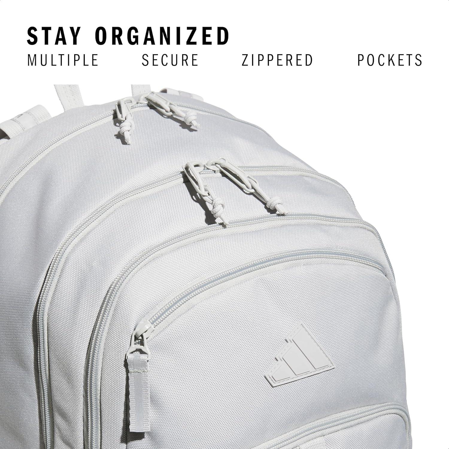 Akhjgdidas Prime Backpack for Work, Travel Bag for Women and Men with Padded Compartment for Laptop, Two Tone White/Black, One Size