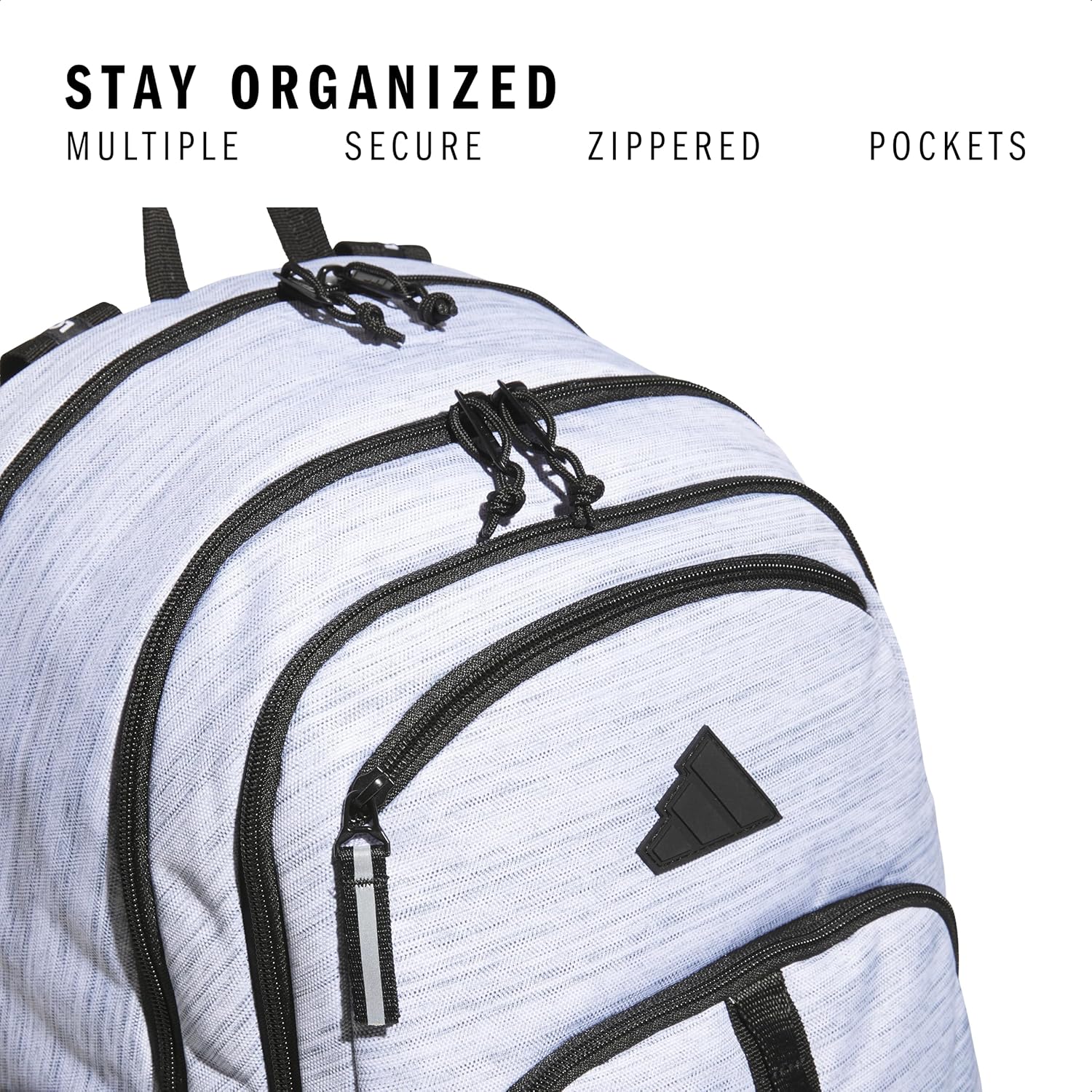 Akhjgdidas Prime Backpack for Work, Travel Bag for Women and Men with Padded Compartment for Laptop, Two Tone White/Black, One Size