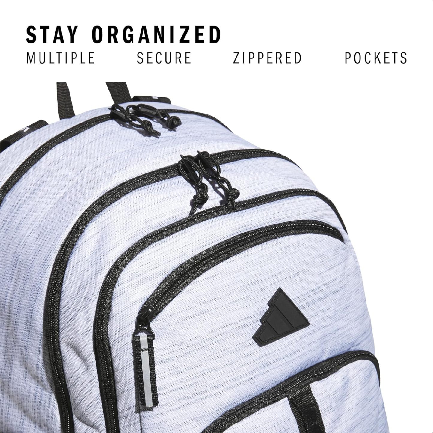 Akhjgdidas Prime Backpack for Work, Travel Bag for Women and Men with Padded Compartment for Laptop, Two Tone White/Black, One Size