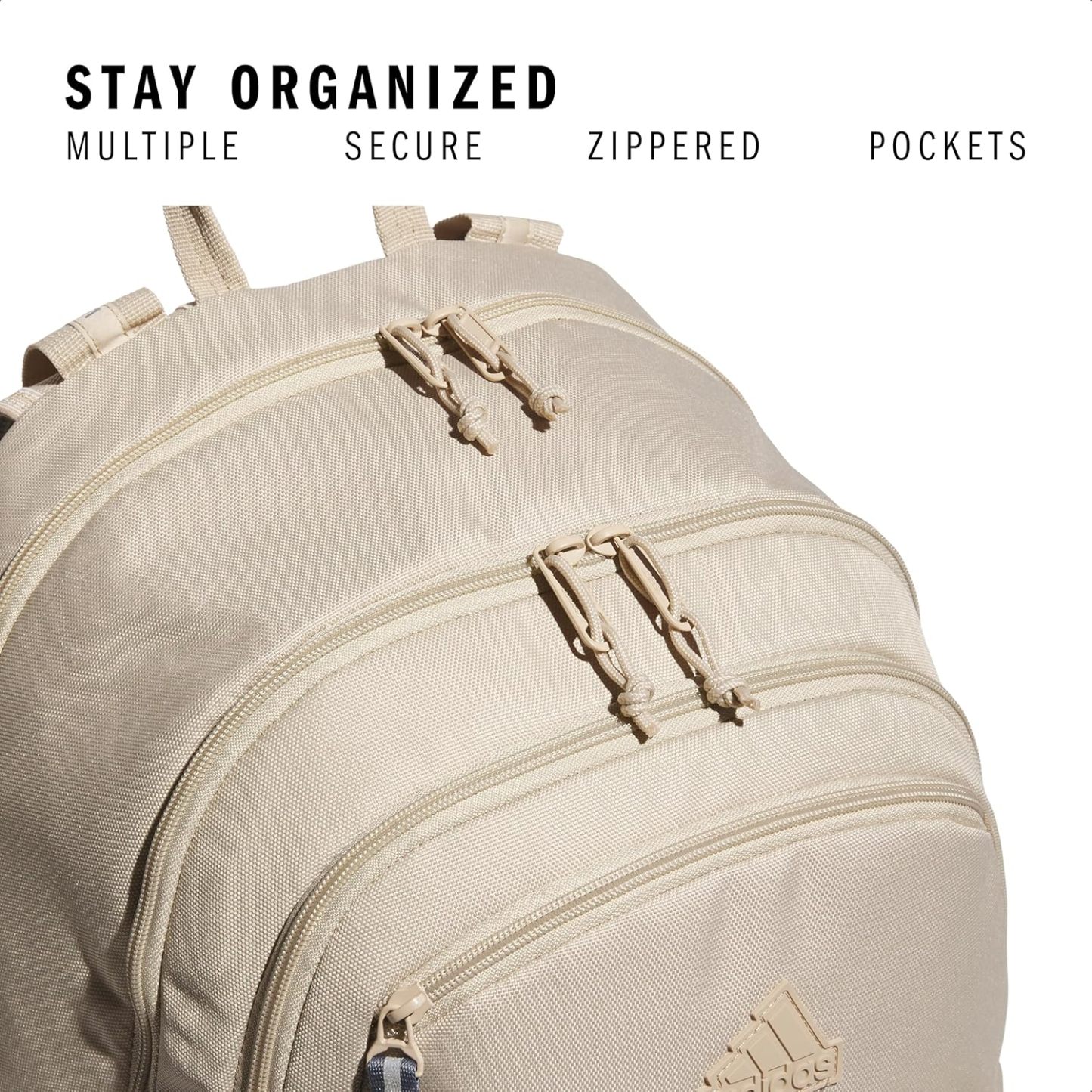 Akhjgdidas Prime Backpack for Work, Travel Bag for Women and Men with Padded Compartment for Laptop, Two Tone White/Black, One Size