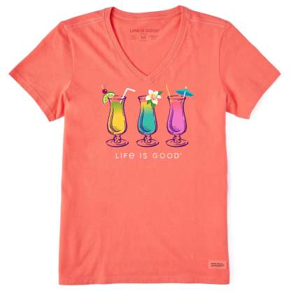 Women's 3 Cocktails Short Sleeve Vee