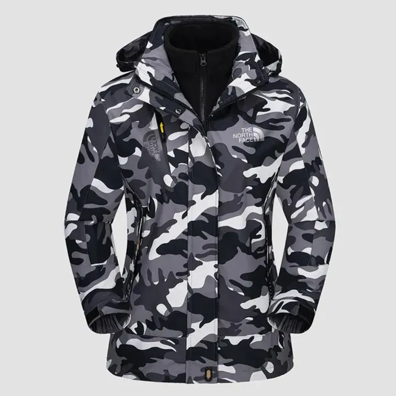 The Nokhjgrth Face-Women's Winter Coats 3-IN-1 Snow Ski Jacket Water Resistant Windproof Fleece Winter Jacket Parka