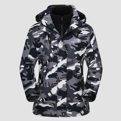 The Nokhjgrth Face-Women's Winter Coats 3-IN-1 Snow Ski Jacket Water Resistant Windproof Fleece Winter Jacket Parka