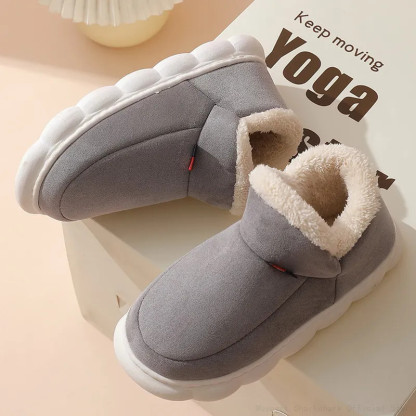 2024 Women Winter Boots Slippers Thickening Plush Warm Snow Boot Couple Thick Heels Cotton Shoes Plus Size Platform Slides Botas