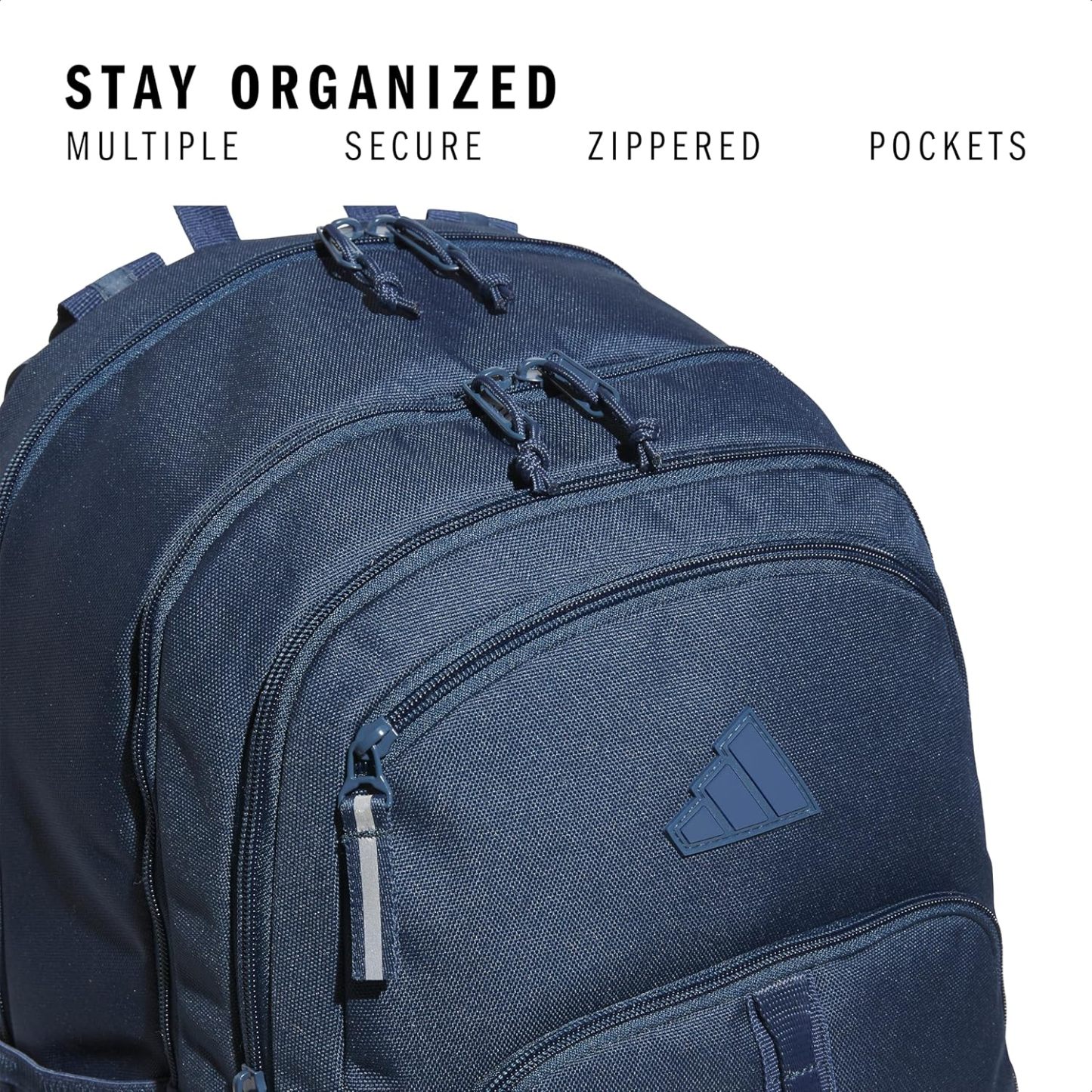 Akhjgdidas Prime Backpack for Work, Travel Bag for Women and Men with Padded Compartment for Laptop, Two Tone White/Black, One Size