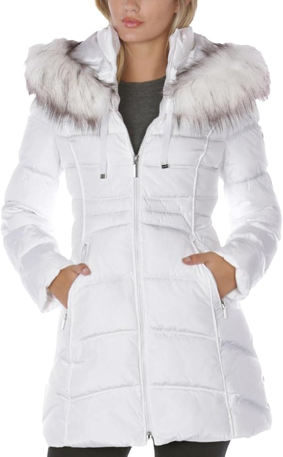 Women's 3/4 Hooded Puffer Jacket