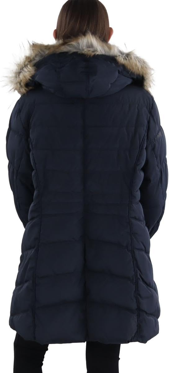 Women's 3/4 Hooded Puffer Jacket