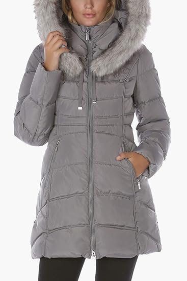 Women's 3/4 Hooded Puffer Jacket