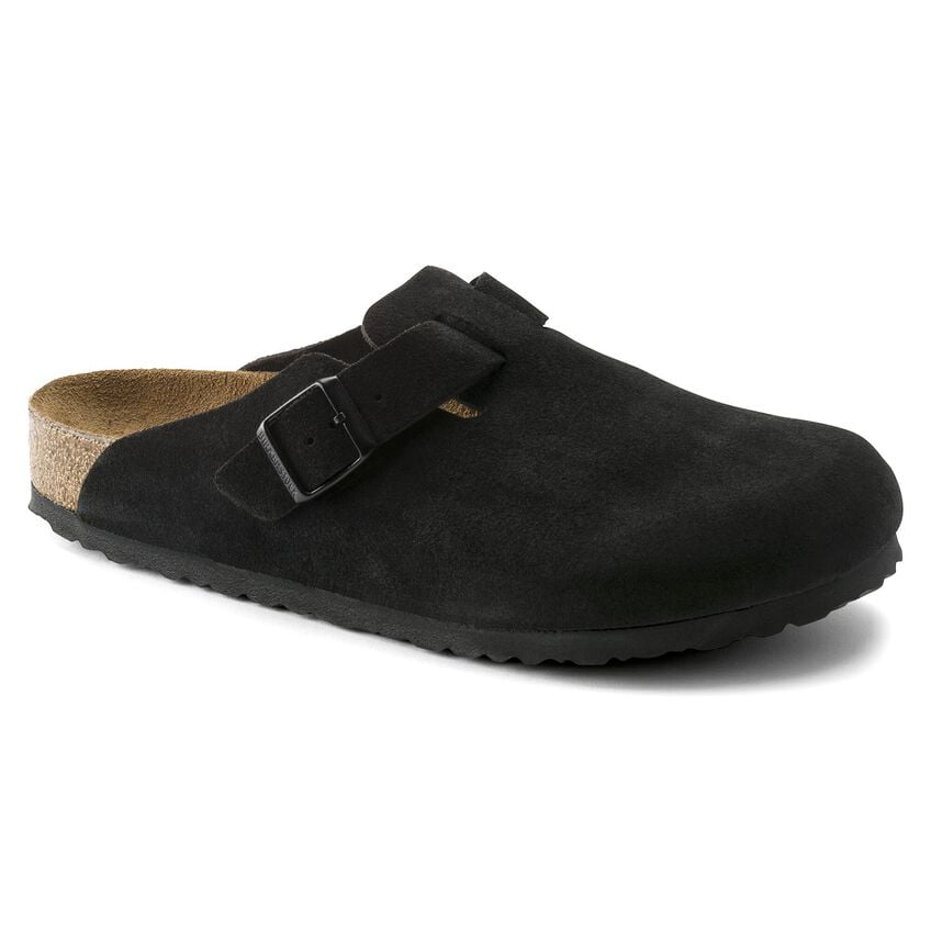 Boston Soft Footbed Suede Leather - Black