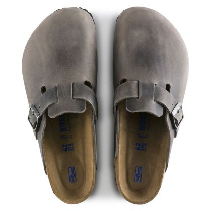 Boston Soft Footbed Oiled Leather - Iron