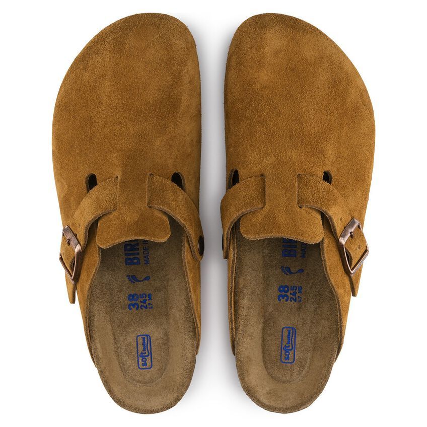 Boston Soft Footbed Suede Leather - Mink